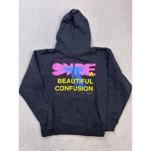 Syre A Beautiful Confusion Graphic Hoodie Mens Medium Black Jaden Smith MSFTSrep